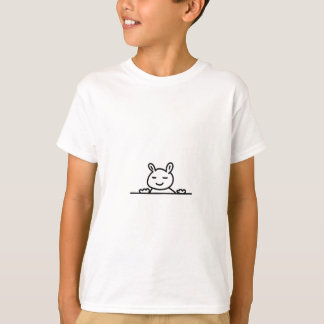 Peekaboo Rabbit Cartoon Sketch Classic T-shirt