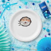 Peekaboo Santa Classic Papieren Bordje (Feest)