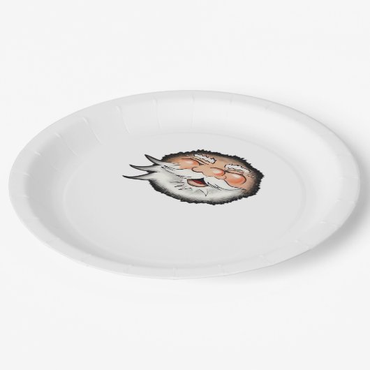 Peekaboo Santa Classic Papieren Bordje (Gekanteld)