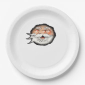 Peekaboo Santa Classic Papieren Bordje (Voorkant)