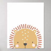 Peekaboo Scandi Style Leeuw Poster (Voorkant)