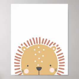 Peekaboo Scandi Style Leeuw Poster
