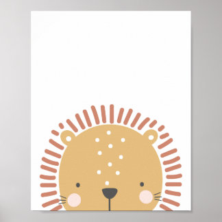 Peekaboo Scandi Style Leeuw Poster
