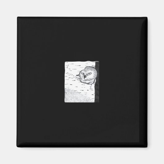 Peekaboo Schattige Basic Magneet (Voorkant)