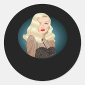 Peekaboo Spooky Quote Ronde Sticker (Voorkant)