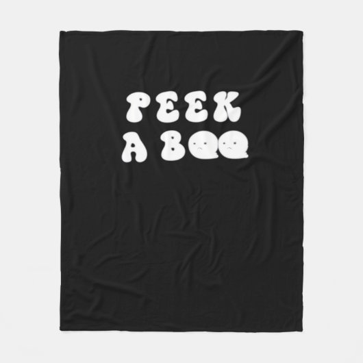 Peekaboo Spooky Slogan Fleece Deken (Voorkant)