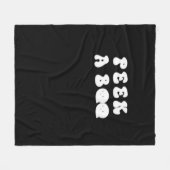 Peekaboo Spooky Slogan Fleece Deken (Voorkant (Horizontaal))