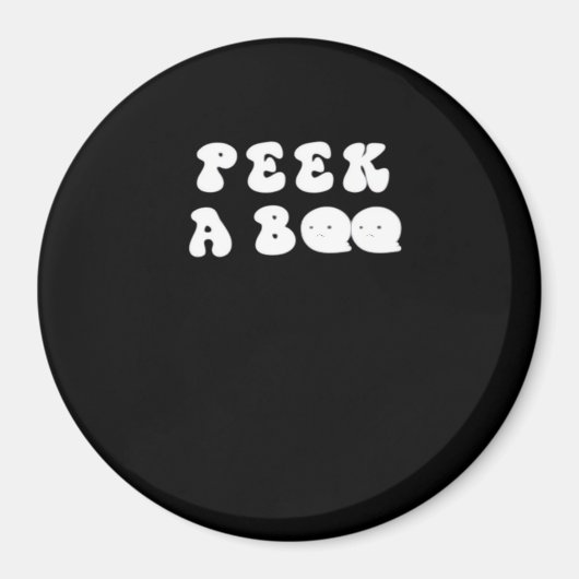 Peekaboo Spooky Slogan Magneet (Voorkant)