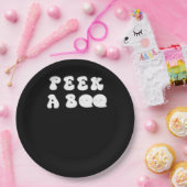 Peekaboo Spooky Slogan Papieren Bordje (Feest)