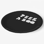 Peekaboo Spooky Slogan Papieren Bordje (Gekanteld)