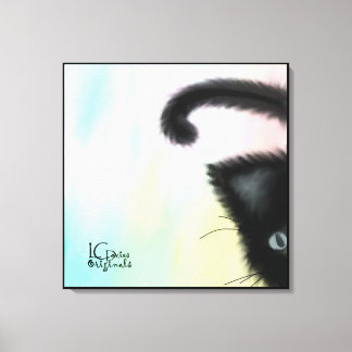 Peekaboo Stretched Canvas Afdruk