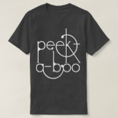 PeekABoo Verdrietige Stijl Typografie Lijst Ontwer T-shirt (Design voorkant)