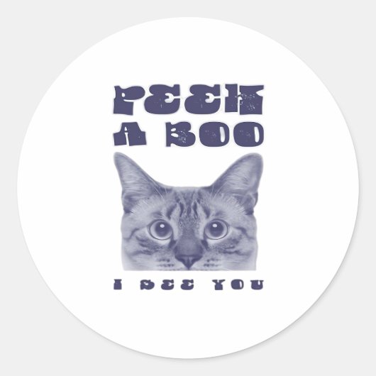 Peekaboo - Verrassing van Halloween Ronde Sticker (Voorkant)