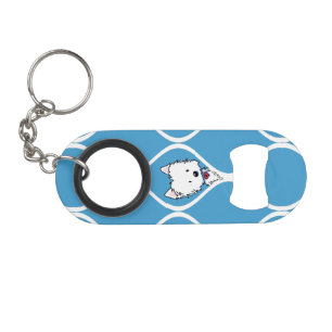 Peekaboo Westie Flesopener Sleutelhanger Mini Flessenopener