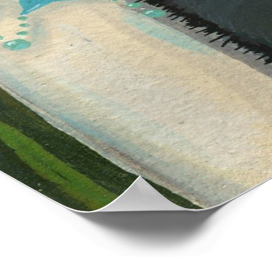 Peekaboo Witch en Cat Poster (Hoek)