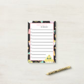 Peekaboo Zwart Baby Chick Notities Post-it® Notes (Op bureau)