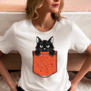 Peekaboo Zwarte Kat Zak  T-shirt