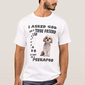 Peekapoo Gezegde mam Papa Costume, Cute Poodle Pek T-shirt