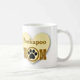 Peekapoo mam Hondenliefhebber Paw Print Gift HY8 Koffiemok