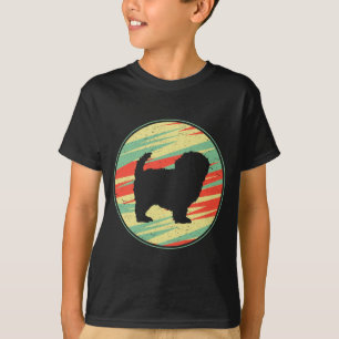 Peekapoo Retro Vintage Silhouette Schattig Hond Ge T-shirt