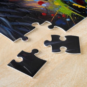 Peekapoo: Zwarte Peke-A-Poo Acryl Kunst Legpuzzel (Zijkant)