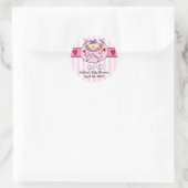 Peeking Baby & Bib Baby shower Sticker (Tas)