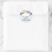 Peeking Baby Boy Baby shower Sticker (Tas)