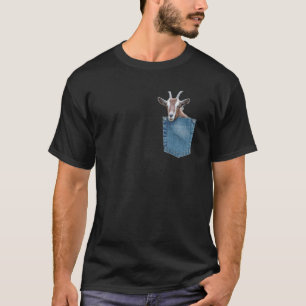 Peeking Baby Goat In The Pocket - Achtertuin Boerd T-shirt