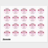 Peeking Baby Meisje Baby shower Sticker (Vel)