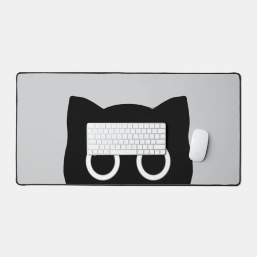 Peeking Black Cat Bureaumat (Keyboard & Muis)