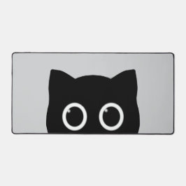 Peeking Black Cat Bureaumat