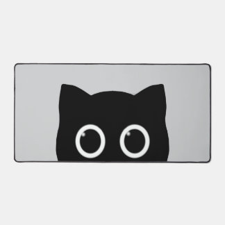 Peeking Black Cat Bureaumat