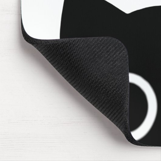 Peeking Black Cat Muismat (Hoek)