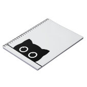 Peeking Black Cat Spiral Photo Notebook Notitieboek (Linkerzijde)
