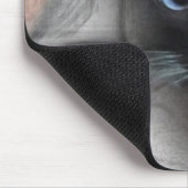 Peeking Blue Eyed Siamese Kitten Sketch Art Muismat (Hoek)