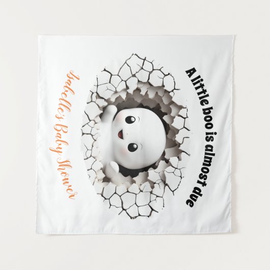 Peeking Boo Ghost Baby shower achtergrond wandtapi Wandkleed (Voorkant (horizontaal))