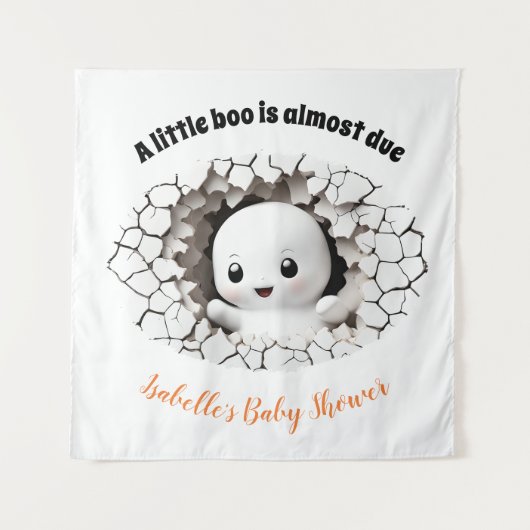 Peeking Boo Ghost Baby shower achtergrond wandtapi Wandkleed (Voorkant)