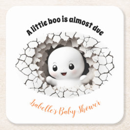 Peeking Boo Ghost Baby shower Papier Onderzetter