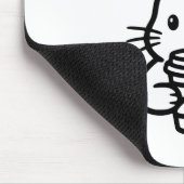 Peeking Bunny with Coffee Cup Muismat (Hoek)