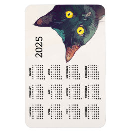 Peeking Cat Design 2025 Kalender Magnetische Kaart Magneet