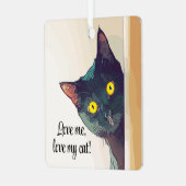 Peeking Cat Design Ornament (Voorkant links)