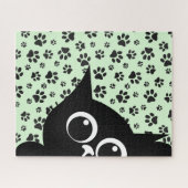 Peeking Cat Design Puzzle Legpuzzel (Horizontaal)