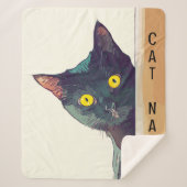 Peeking Cat Design Sherpa Deken (Voorkant)