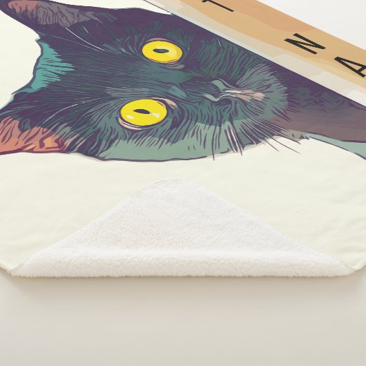 Peeking Cat Design Sherpa Deken (3/4)