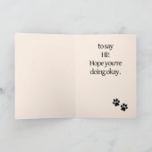 Peeking Cat Design Wenskaart Feestdagen Kaart (Binnen)