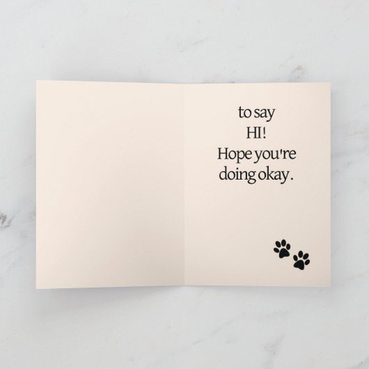 Peeking Cat Design Wenskaart Feestdagen Kaart (Binnen)