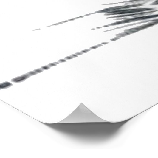 Peeking Cat lijntekening Poster (Hoek)