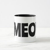Peeking Cat Meow Design Coffee Mug Mok (Midden)
