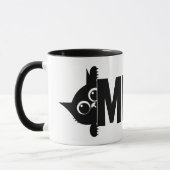 Peeking Cat Meow Design Coffee Mug Mok (Links)