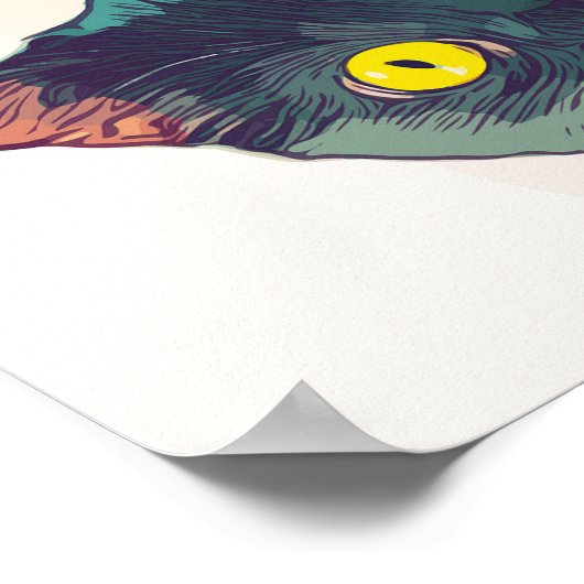 Peeking Cat Poster (Hoek)